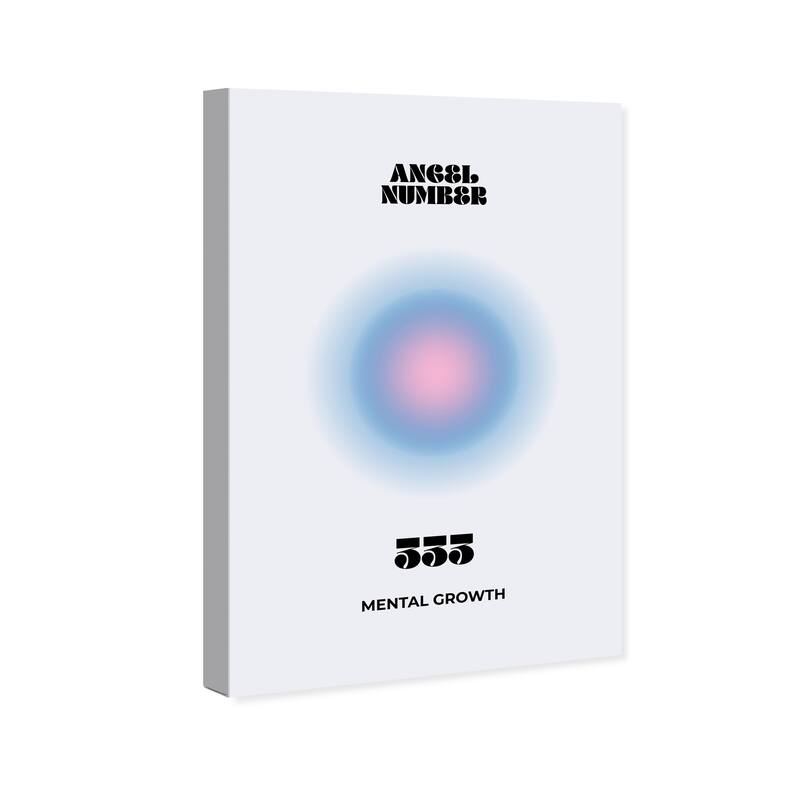 Wynwood Studio Canvas Spiritual and Religious Angel Number Mental Growth Blue Modern & Contemporary Wall Art Canvas Print