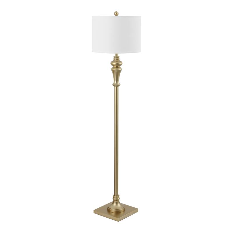 SAFAVIEH Lighting Mikie 61-inch Antique Black Led Floor Lamp - 14" W x 14" L x 61" H - 14"W x 14"D x 61"H