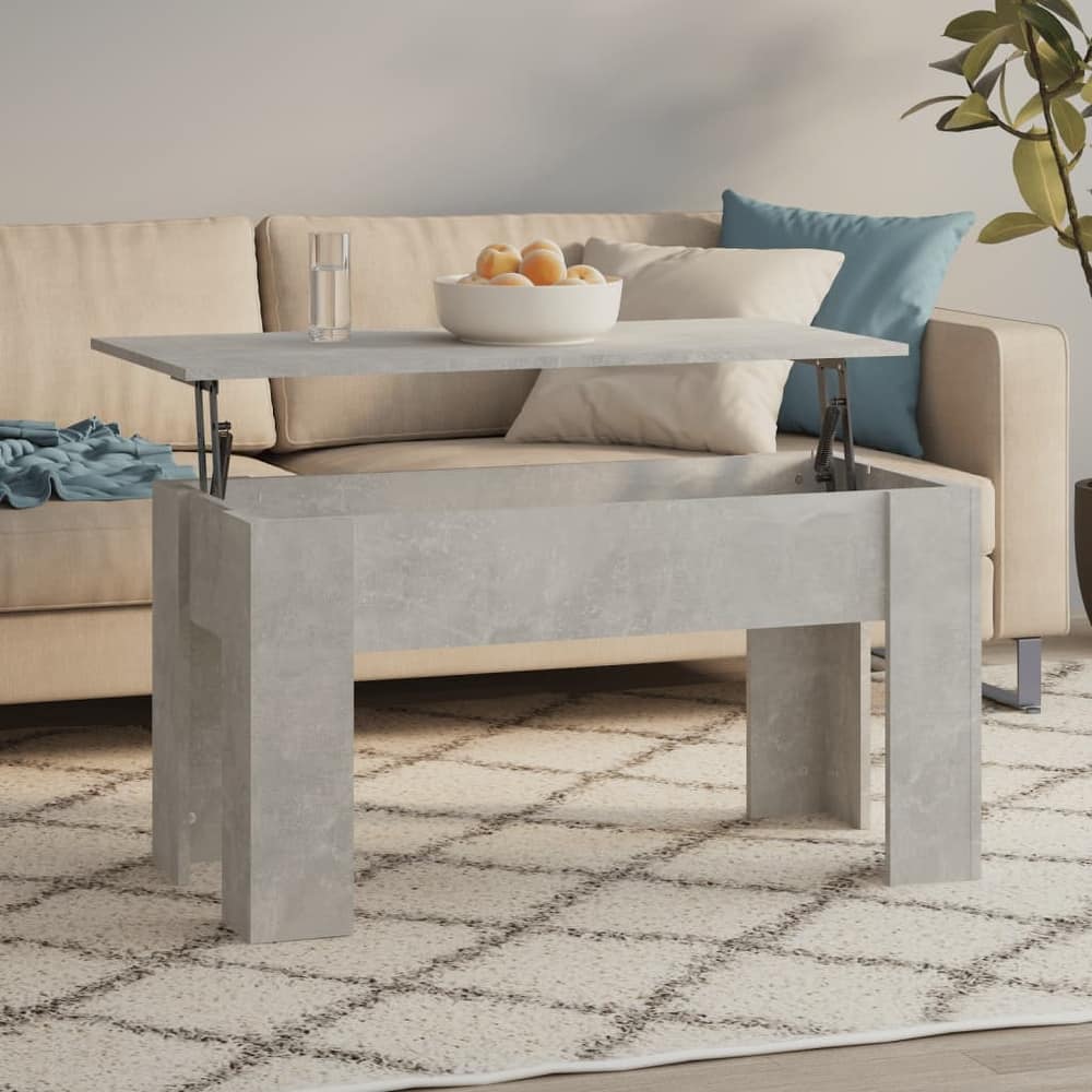 vidaXL Coffee Table Lift Top End Table Accent Side Sofa Table Engineered Wood - 39.8" x 19.3" x 20.5"
