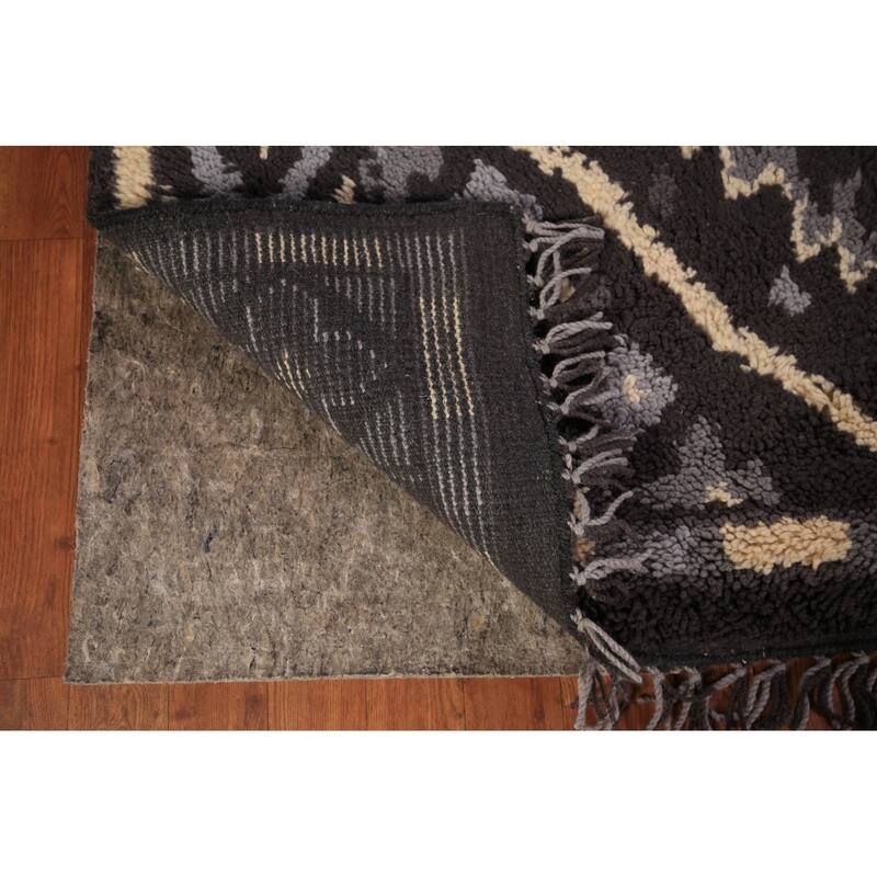 Geometric Moroccan Oriental Area Rug Handmade Wool Carpet - 4'11" x 8'2"