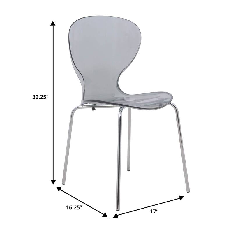 5-Piece Dining Set with 35-Inch Round Dining Table in White and 4 Side Chairs with Chrome Legs