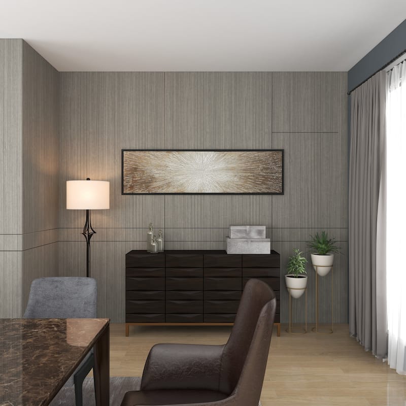 Gray, Silver or Gold Leather Handmade Cowhide Storage Box with Silver Foil Accents (Set of 2)