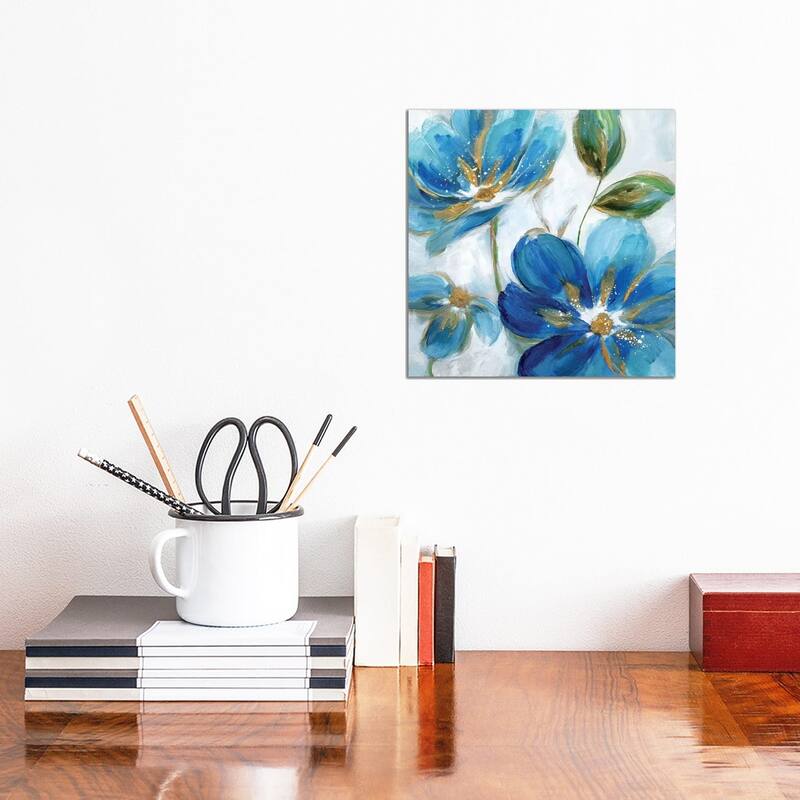 iCanvas "Flowering Blues II" by Nan Canvas Print - 12x12x0.75