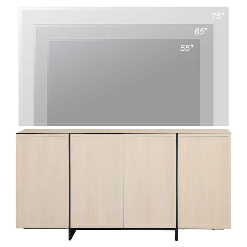 WAMPAT Buffet Cabinets, Modern Sideboard with Large Storage Space and T-Shaped Legs for Dinning Room, Kitchen