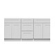 preview thumbnail 2 of 2, Nelson Cabinetry 60" Gray Shaker Wood Double Bathroom Vanity with Soft-Closing Doors and Drawers