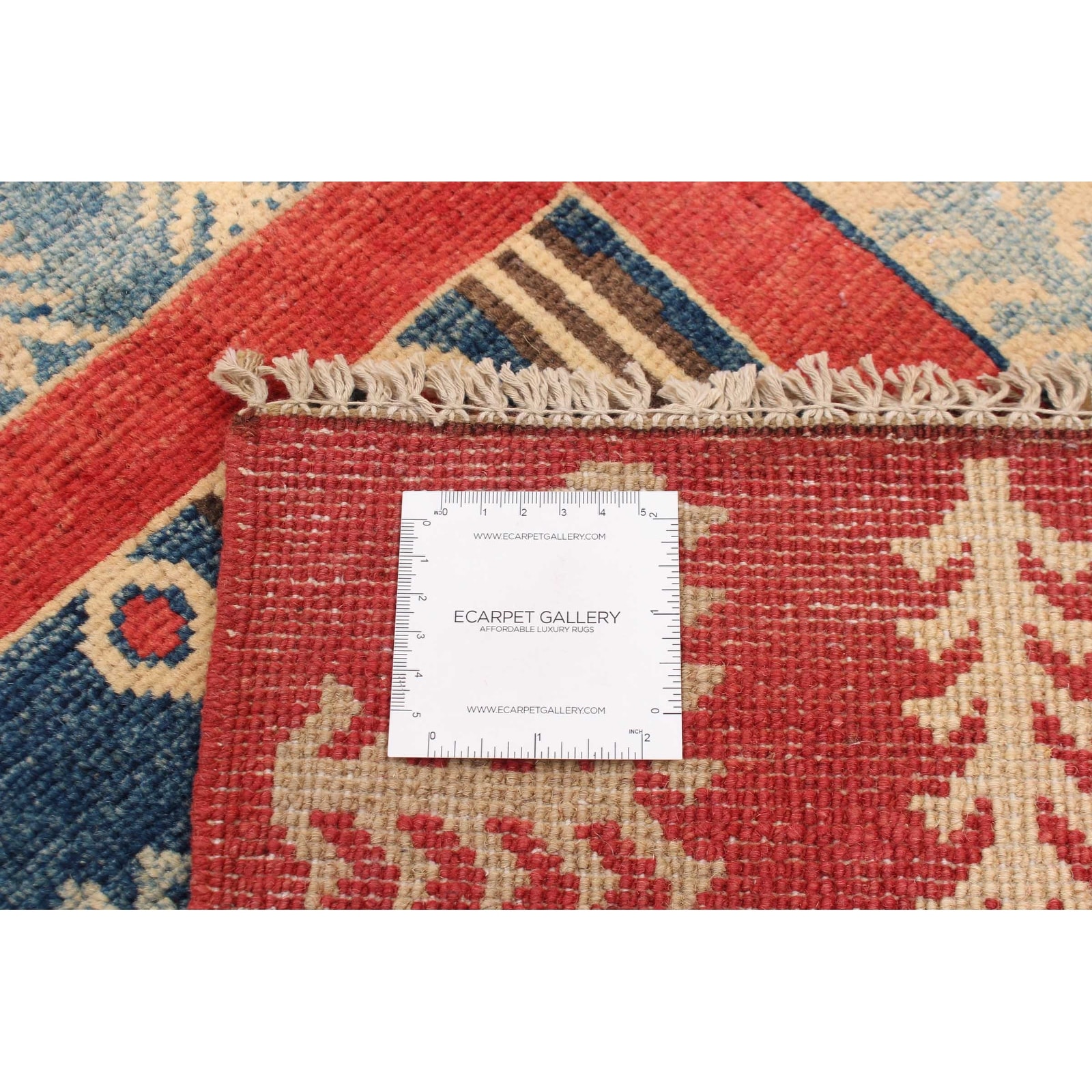 Bedroom Finest Ghazni Geometric Red Rug 9'8 x 13'8 Hand-Knotted Wool Rug eCarpet Gallery Large Area Rug for Living Room 363419