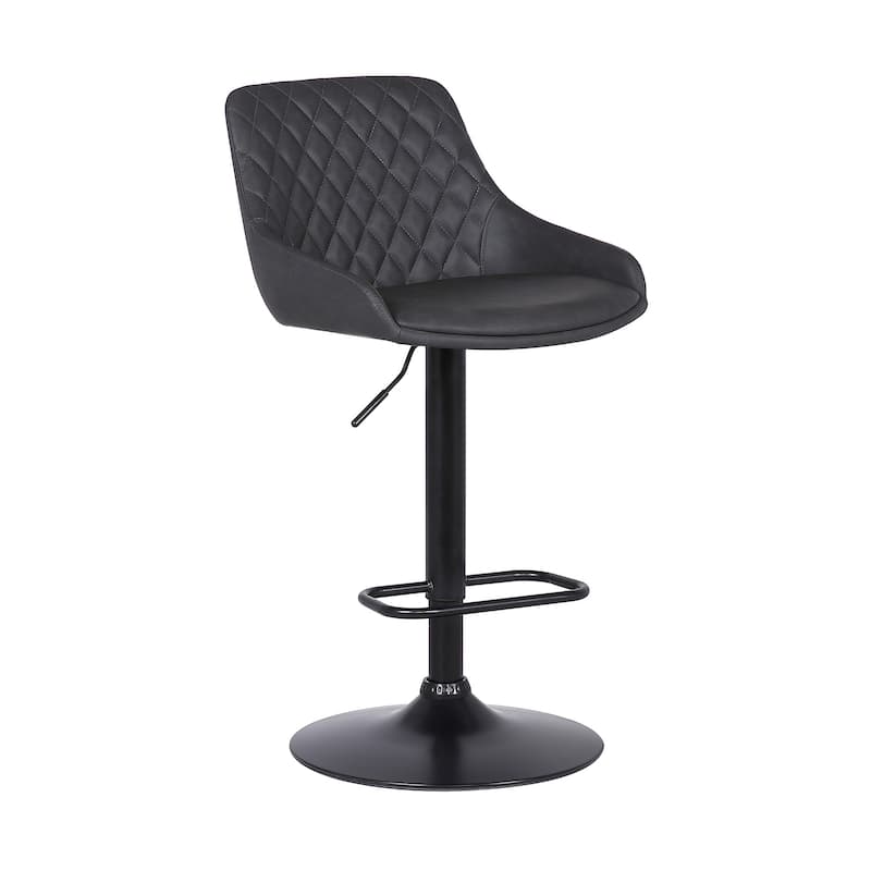 24" Modern Adjustable Height Bar Stool with Comfortable Foam Seat Swivel and Metal Frame - 43.5"H x 20.5"W x 20.5"D