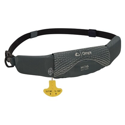 Onyx M-16 Manual Inflatable Belt Pack Grey Adult Universal 130900-701-004-16