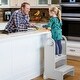 preview thumbnail 2 of 4, Guidecraft Grey Wood High Rise Step-up Stool