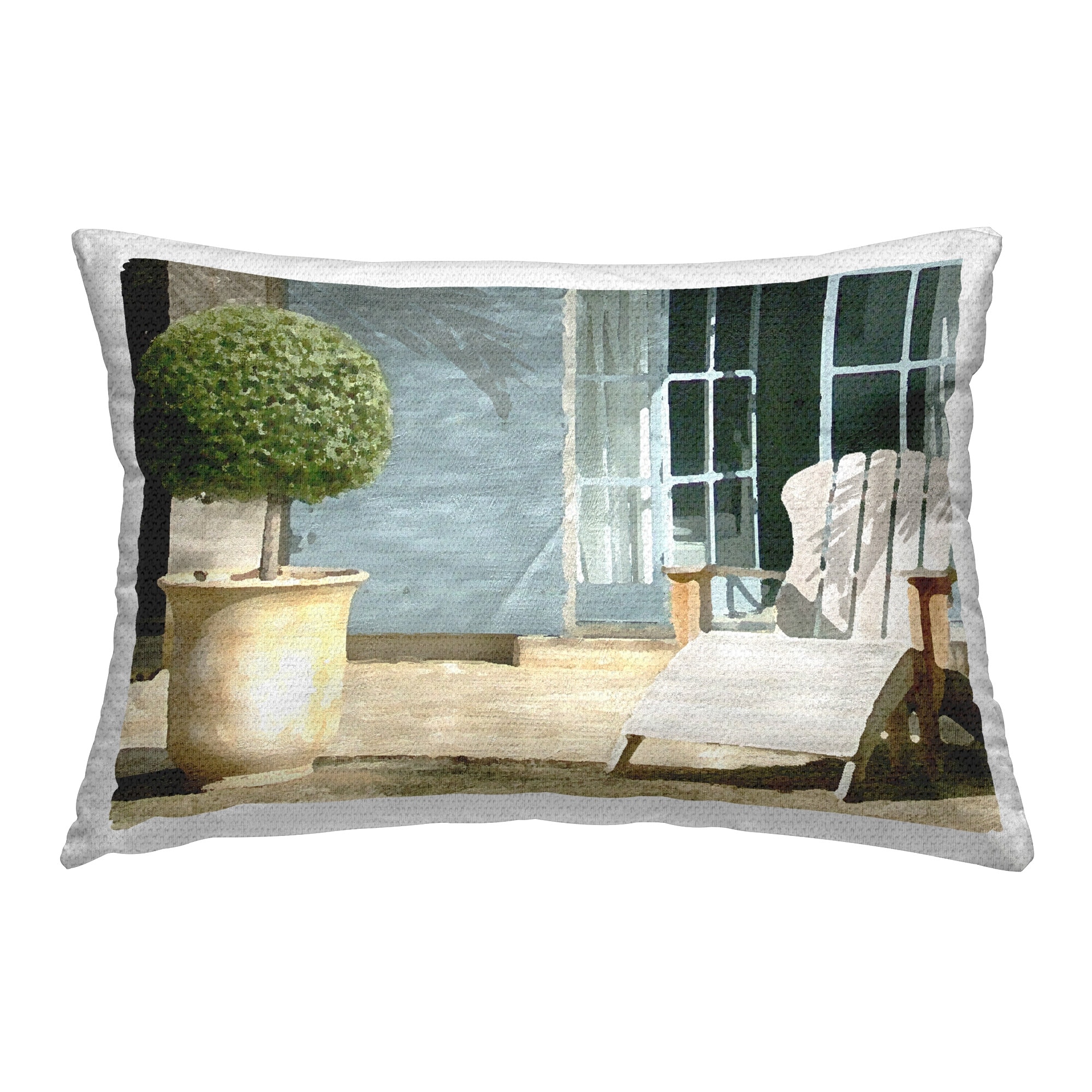 Stupell Charming Coastal Porch Printed Outdoor Throw Pillow Design by Noah Bay