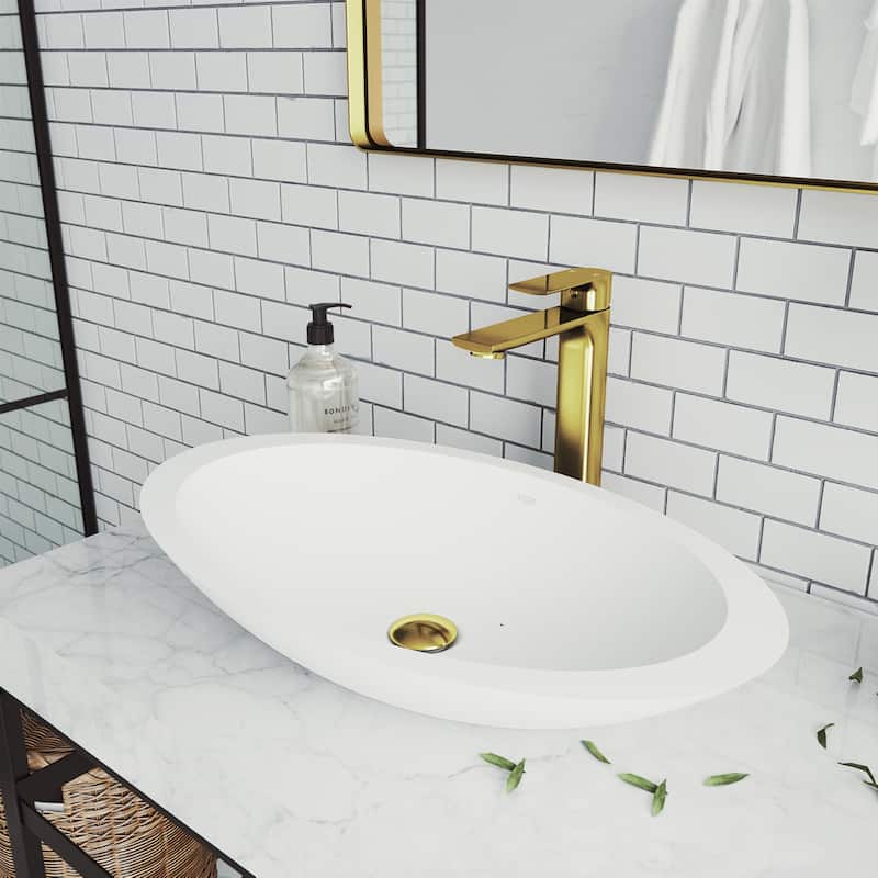 VIGO Norfolk 11" H Single Handle Single Hole Bathroom Vessel Faucet