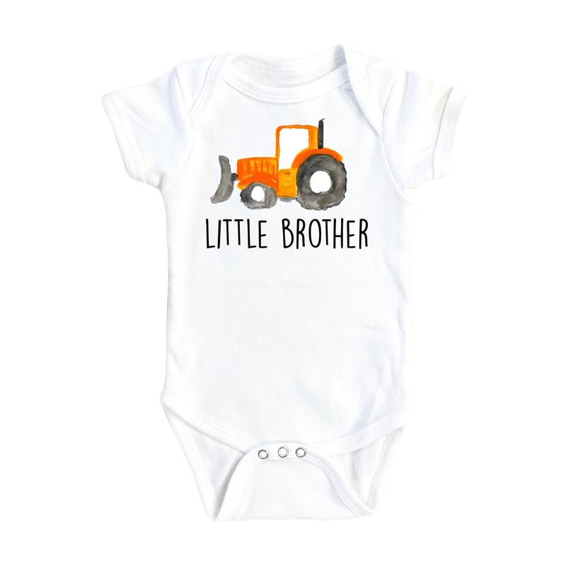 Construction Brother - Baby Boy Girl Clothes Infant Bodysuit Funny Cute Newborn - Natural - Newborn