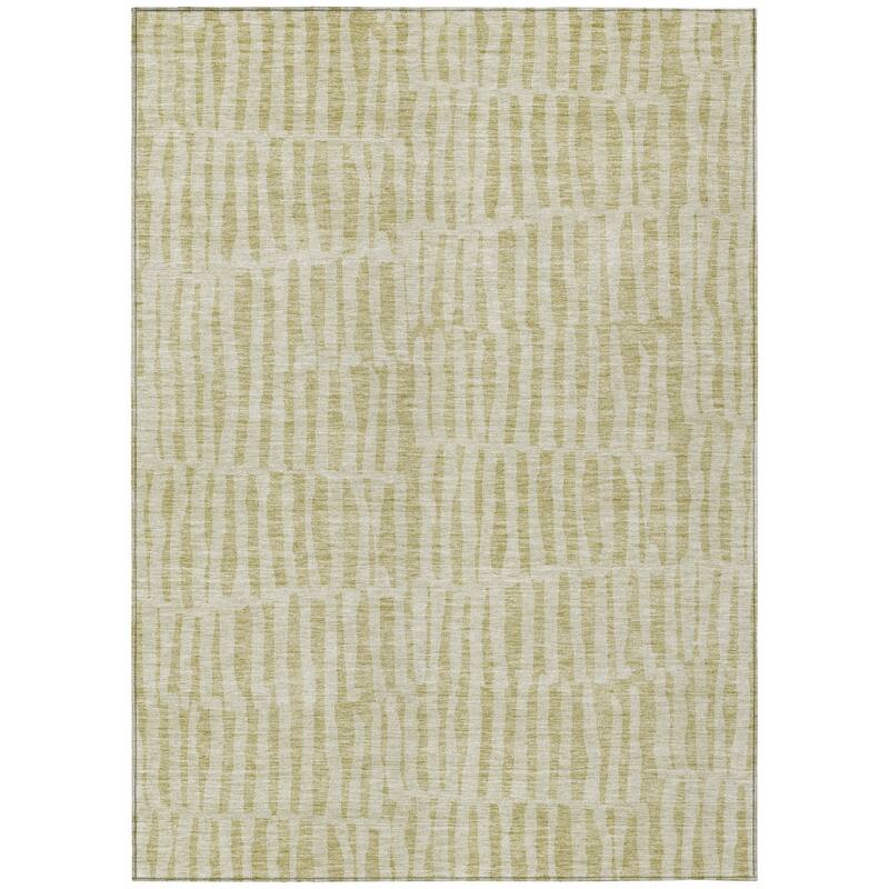 HomeRoots Striped Transitional Rectangle Outdoor Rug