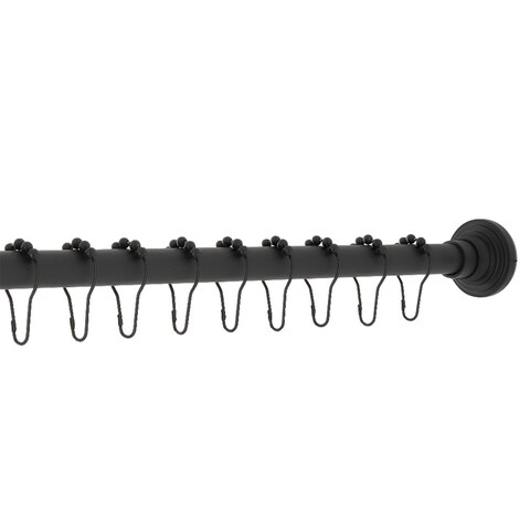 Edenscape 72 in. Adjustable Shower Curtain Rod with Rings