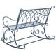 preview thumbnail 12 of 41, SAFAVIEH Ressi Victorian Scroll Iron Outdoor Rocking Bench. - 43 in. W x 33 in. D x 37 in. H
