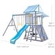 preview thumbnail 2 of 25, Teamson Kids Everett Plus Swing Set Playset with Platform, Rock Wall, and Wave Slide