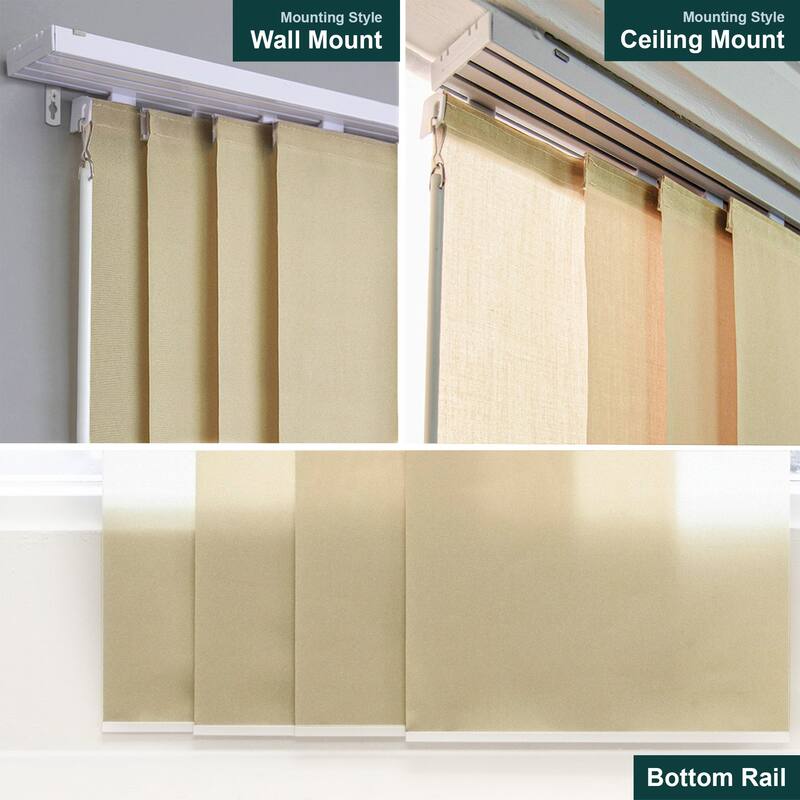 CHICOLOGY Adjustable Sliding Panels, 4-Rail Track, Light Filtering