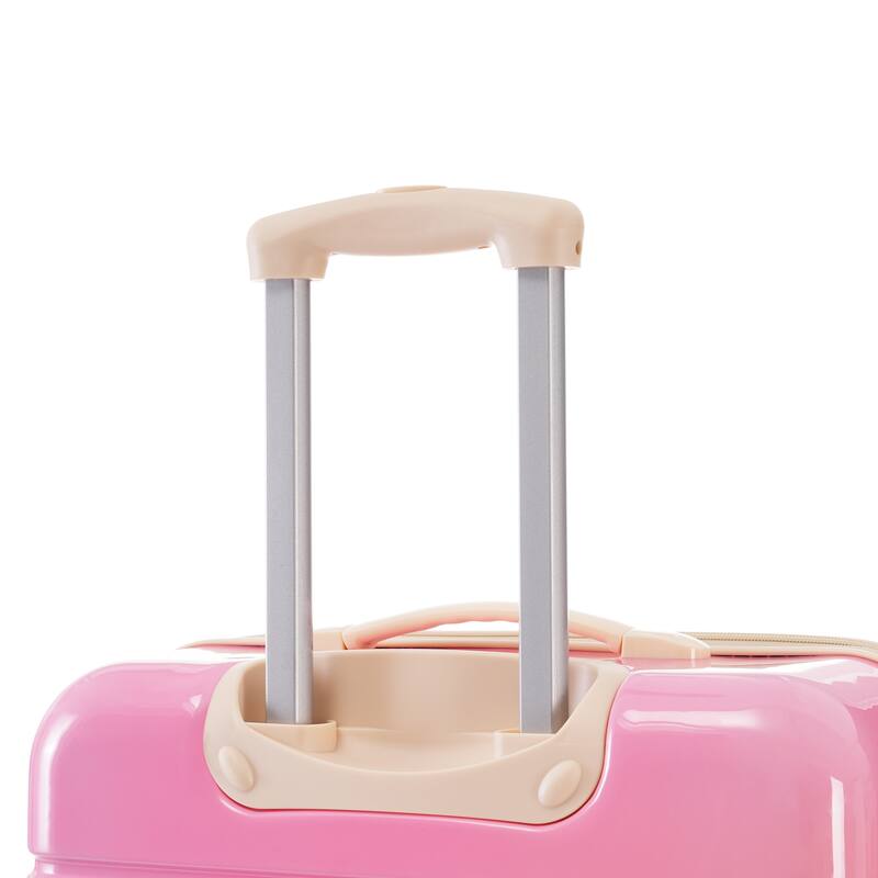 3-Piece, 20, 24, 28-Inch Modern Luggage Sets, Gradient Expandable Luggage with TSA Lock, for Boarding Travel, Multicolor Pink
