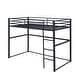preview thumbnail 16 of 31, Metal Loft Bed Twin, Loft Bed Frame with Guard Rails and Flat Ladder