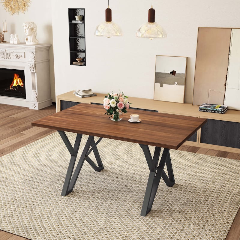 Christopher Knight Home Indoor Dining Table With Metal Legs