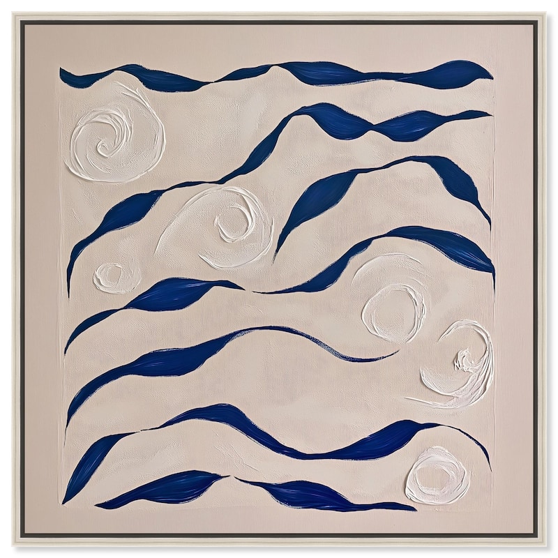 Acrylic Waves Canvas by Art Remedy - 20" x 20" - Silver