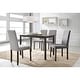 preview thumbnail 2 of 2, Porch & Den Devin Contemporary 5-piece Grey Fabric Upholstered Grid-tufting Dining Set