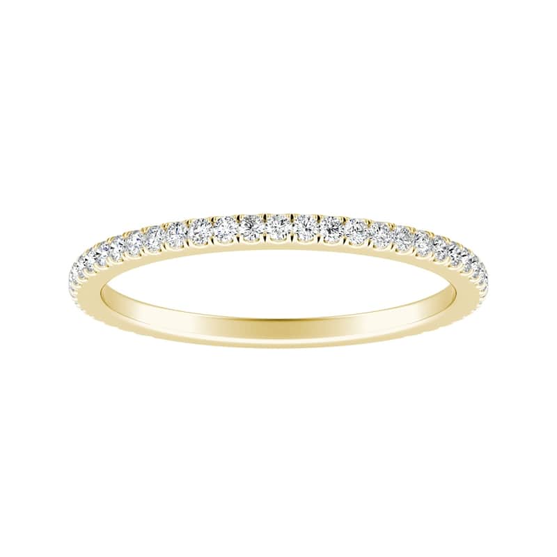 Auriya 1/5ctw Stackable Diamond Wedding Band 18k Gold - Yellow - 5.5