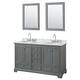 Option Dark Gray, Chrome, White Carrara Marble Top