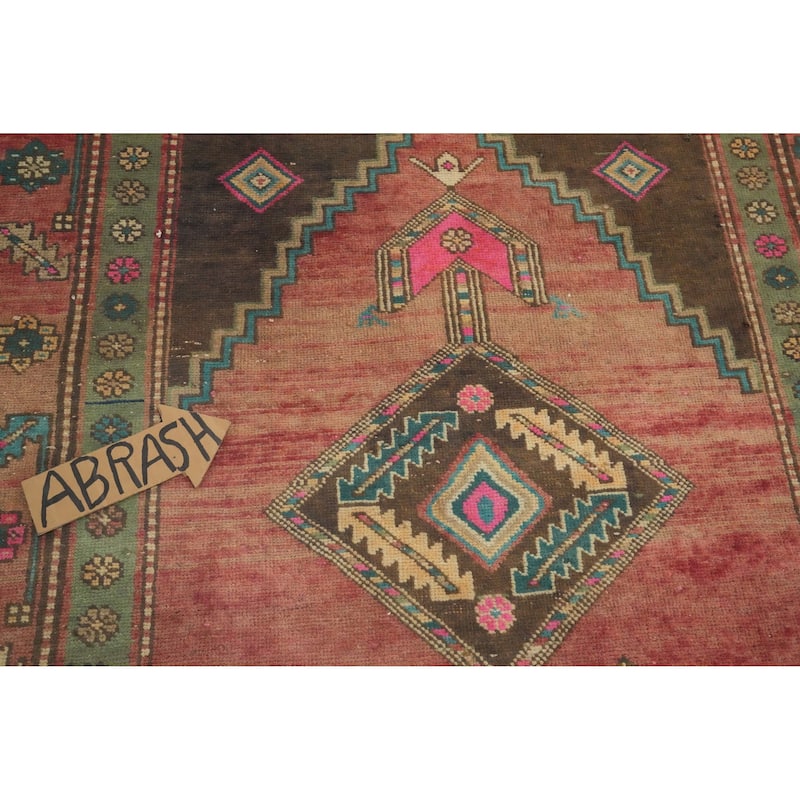 Hand Knotted Oriental 100% Wool Carpet Traditional Tribal Pink Ardebil Area Rug - 6' 6'' X 4' 6''