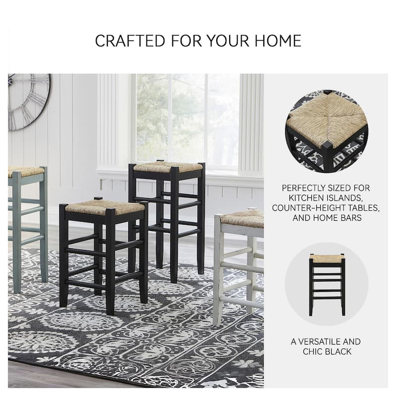 Ashley Furniture Mirimyn Black Tall Stool (Set of 2) - 15"W x 15"D x 36"H