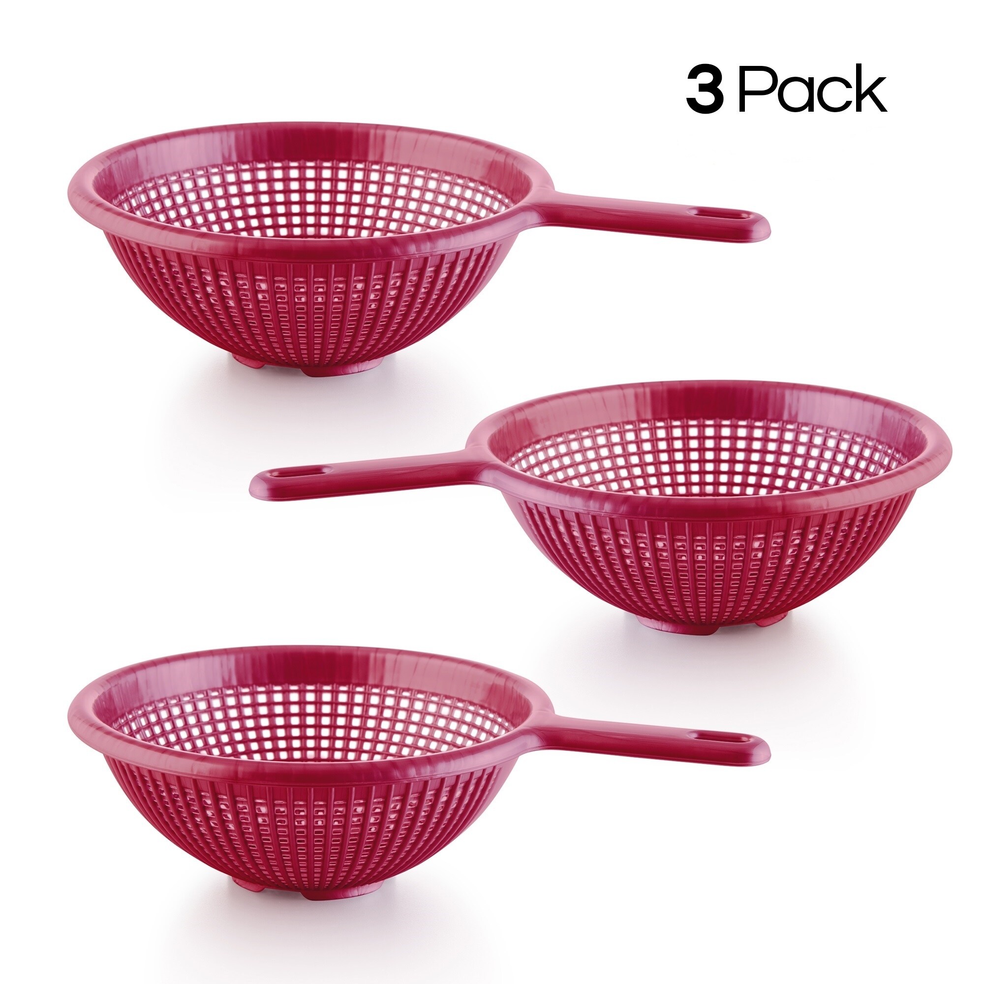 YBM Home 8.5 In. Plastic Colander With Long Handle for Pasta 3