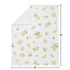 preview thumbnail 4 of 3, Lemon Floral Girl Baby Receiving Security Swaddle Blanket - Yellow Green White Watercolor Boho Bohemian Farmhouse Fruit Flower