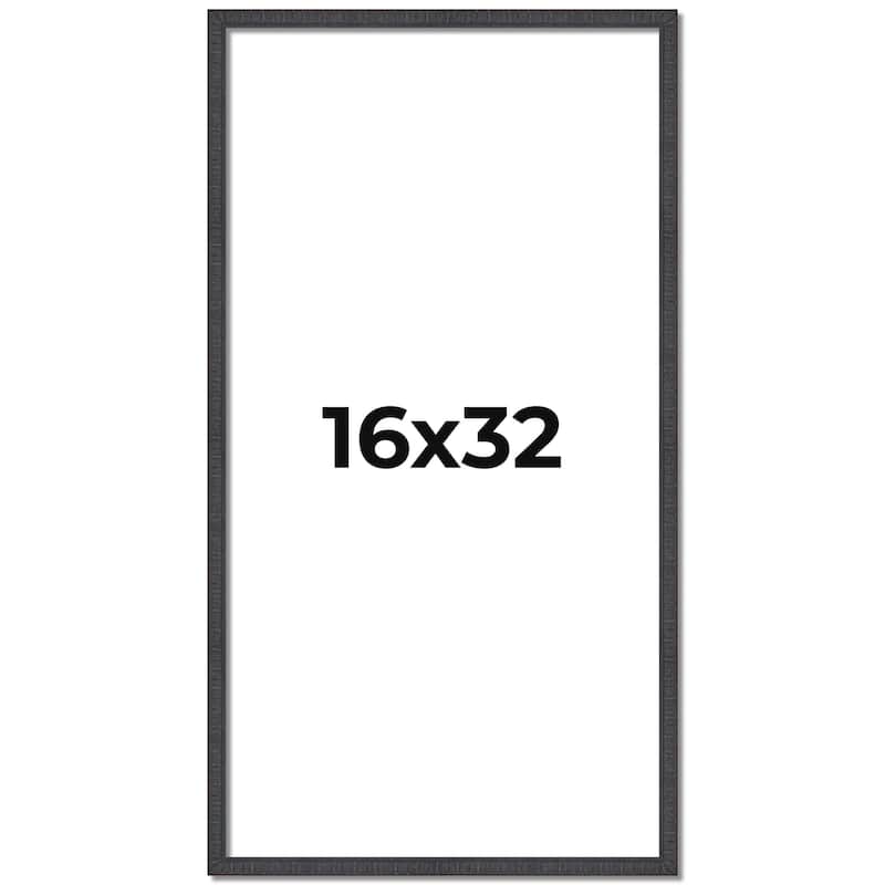 16x32 Frame Brown Solid Wood Picture Frame - Complete Modern Photo
