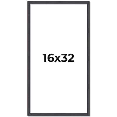 16x32 Frame Brown Solid Wood Picture Frame - Complete Modern Photo