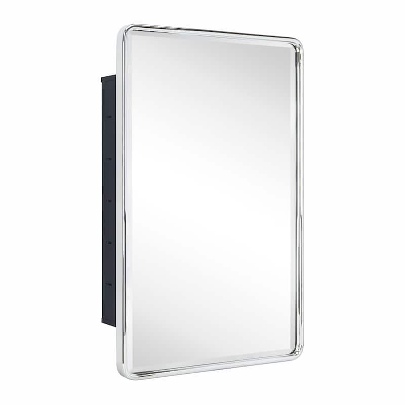 Farmhouse Recessed Metal Bathroom Medicine Cabinets with Mirror