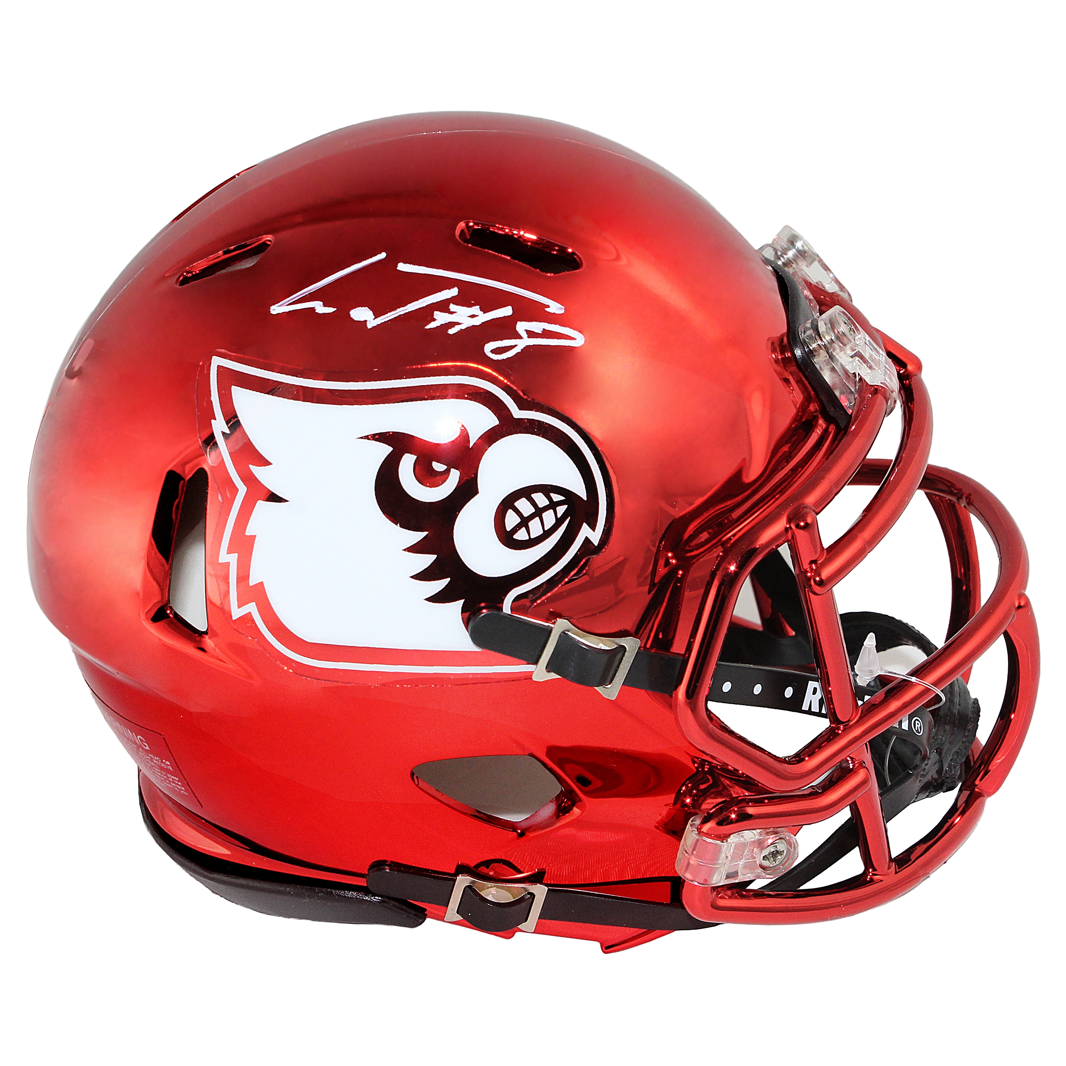 Shop Lamar Jackson Louisville Cardinals Riddell Red Chrome Mini