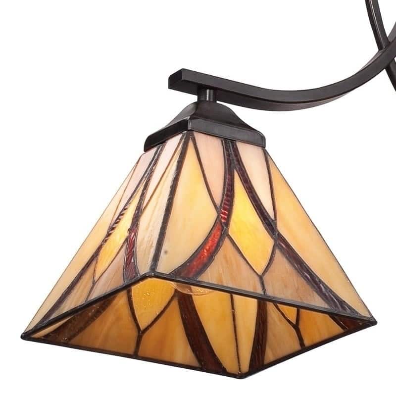 Roseto Terrell 3 Light 23" Wide Chandelier with Tiffany Glass