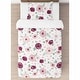 preview thumbnail 3 of 4, Burgundy and Pink Watercolor Floral Girl 2pc Twin Comforter Set - Blush Maroon Wine Rose Green Shabby Chic Flower Farmhouse