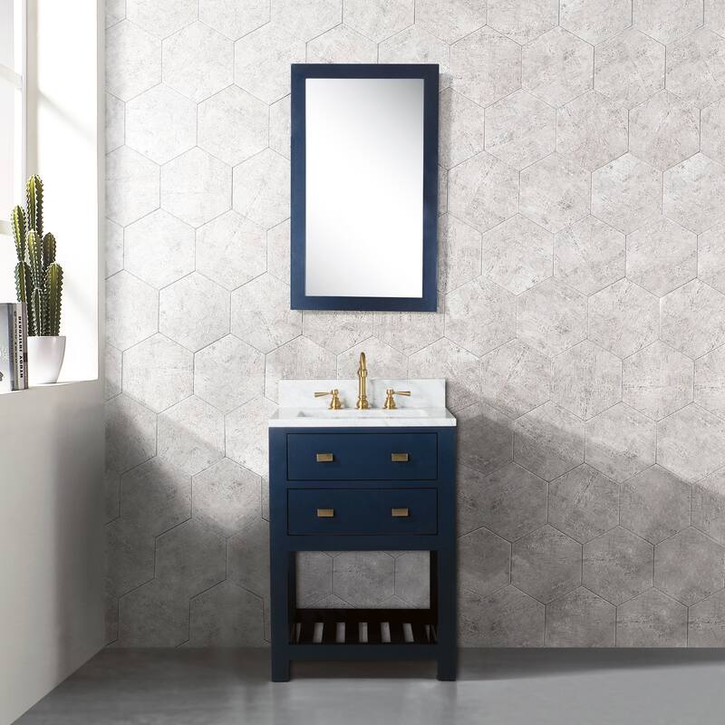 Monarch Blue 24-inch Single Sink Bathroom Vanity From The Madalyn Collection