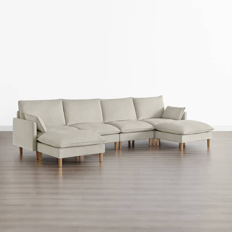 Spruce & Spring Oversized Couch Modular Sectional Sofa for Living Room