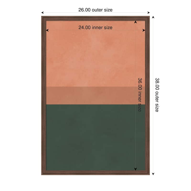 Amanti Art Framed Fabric Pinboard Terracotta Layers by Vitor Costa Printed Bulletin Board - Board Size 24 x 36