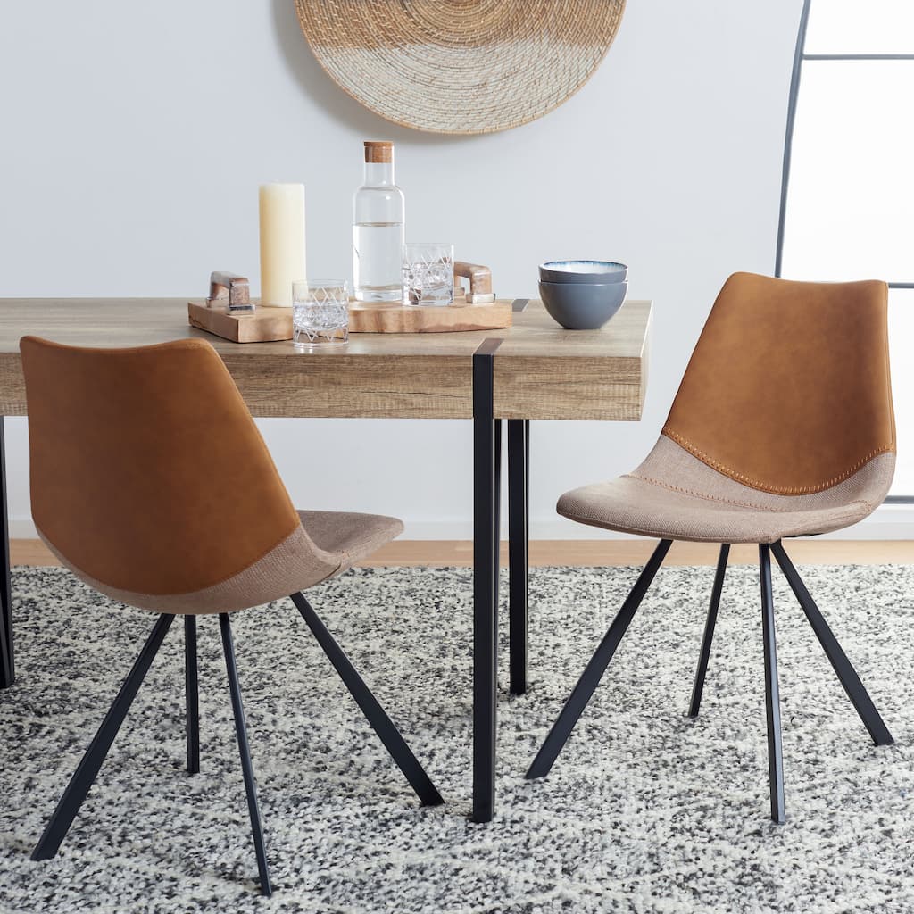 SAFAVIEH Gregoria Mid-Century Dining Chair (Set of 2) - 24 In. W x 19 In. D x 33 In. H - 24Wx19Dx33H