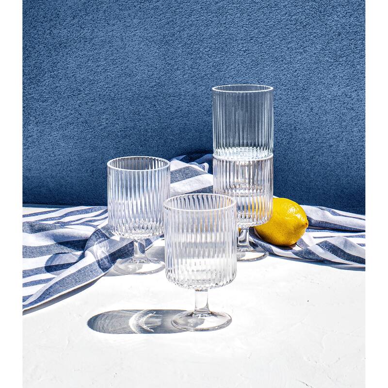 Abode Homewares Mesa Acrylic Mini Stacking Wine Glass - Clear - 10 oz - Set of 6