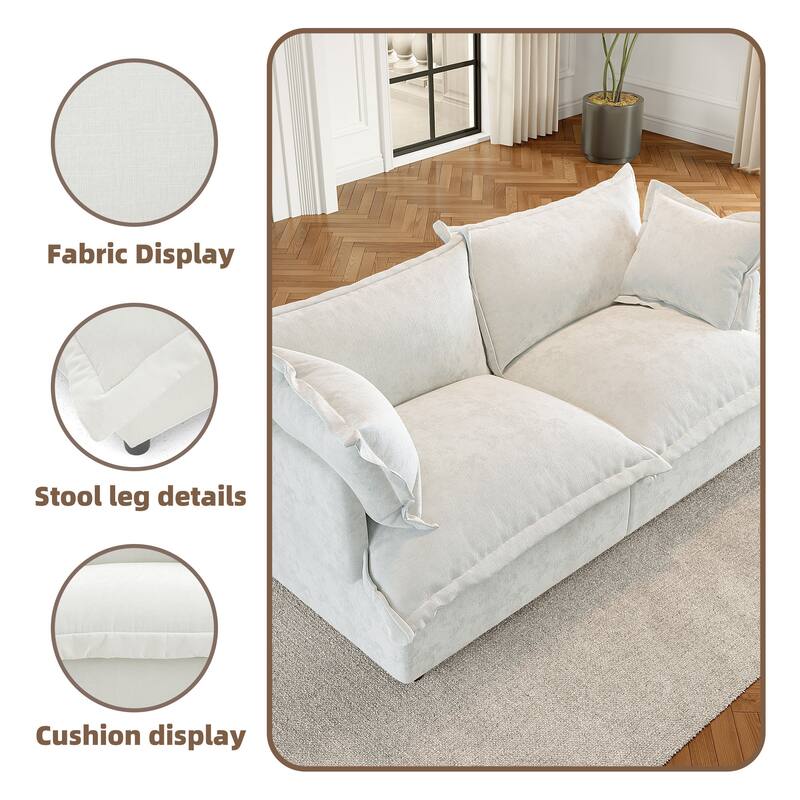 Cloud Chenille Upholstered Modular Sectional Sofa