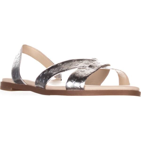 Shop Cole Haan Anica Flat Sling Sandals Silver Metallic Overstock 19218792