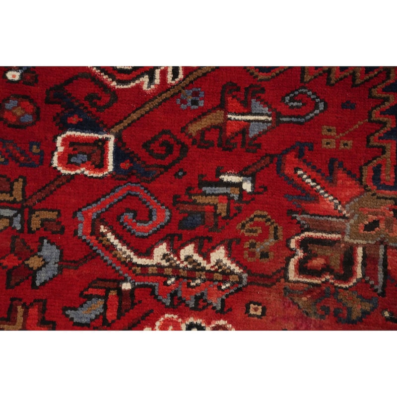 Hand Knotted Oriental 100% Wool Carpet Traditional Medallion Red Heriz Area Rug - 11' 6'' X 8' 2''