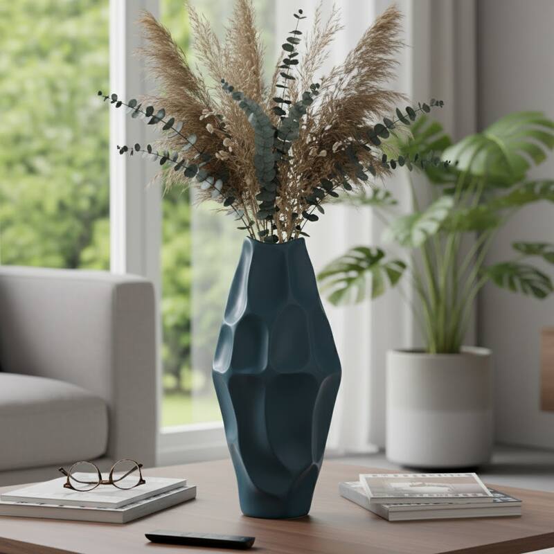 Ceramic Modern Arleta Decorative Vase - Teal