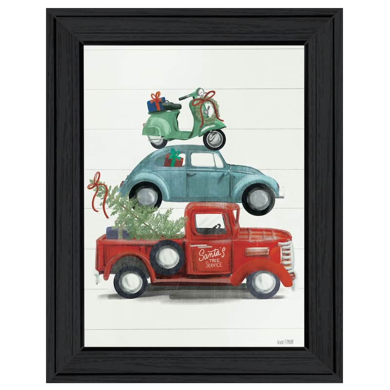 TrendyDecor4U Contemporary "Holiday Travels" Framed Print Wall Art