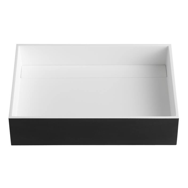 ALFI brand Black Matte 20" x 14" Solid Surface Resin Sink
