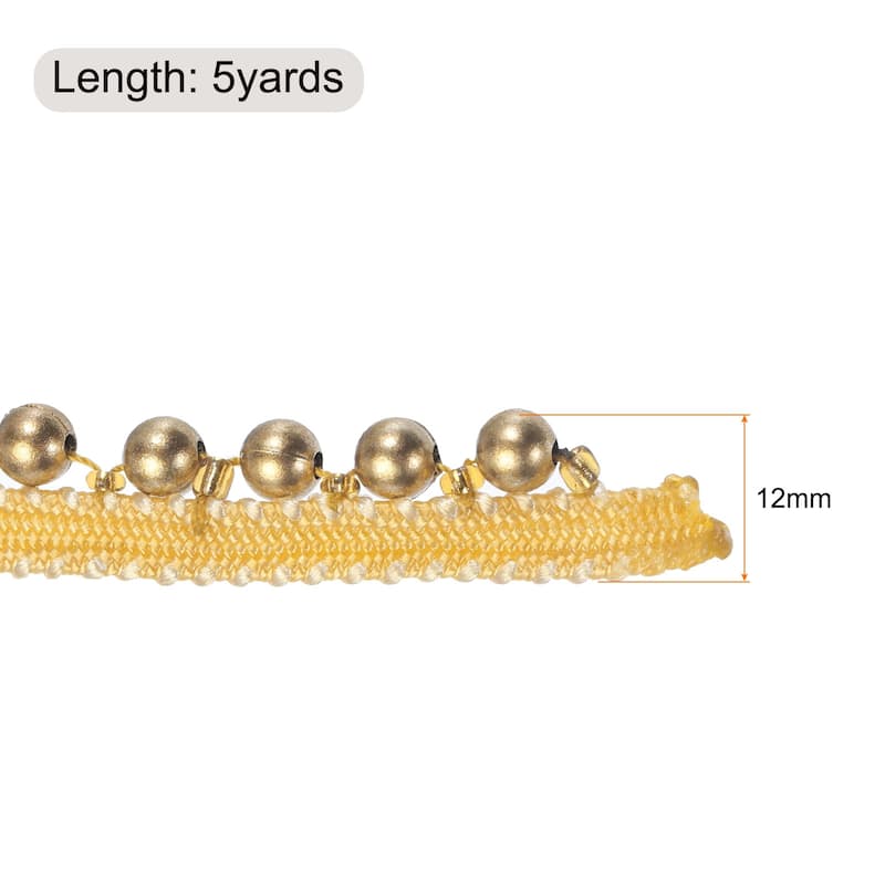 5 Yard Faux Pearls Lace Ribbon Applique Pearl Fringe for Wedding Party
